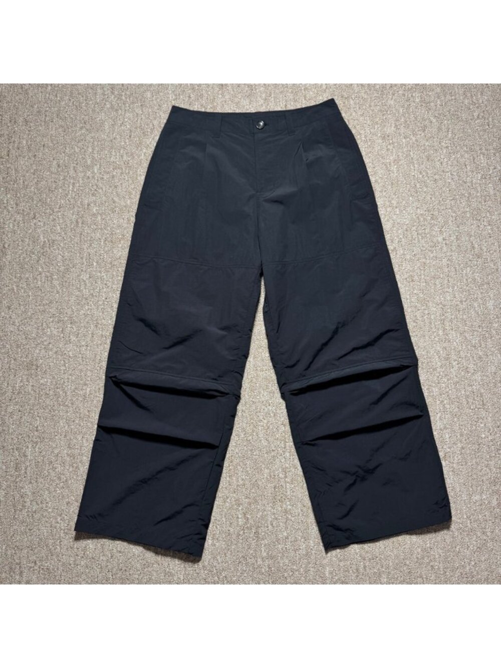 Polyteru Eskimo Lounge Pant Wide Baggy Fit Darted Knees Black Mens Size 4 34